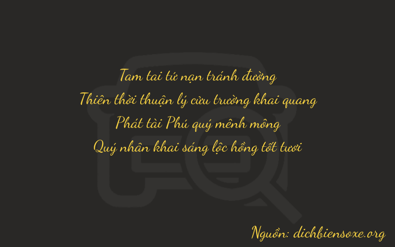 Thơ dịch biển số xe 3986