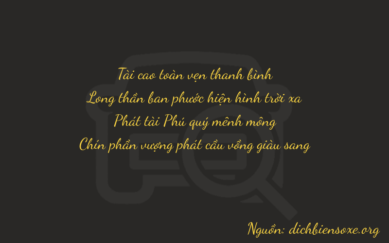 Thơ dịch biển số xe 3989