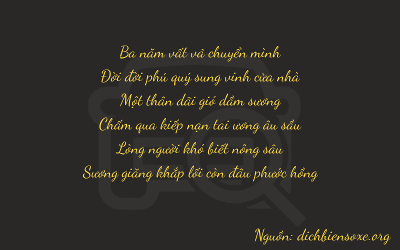 Thơ dịch biển số xe 31164