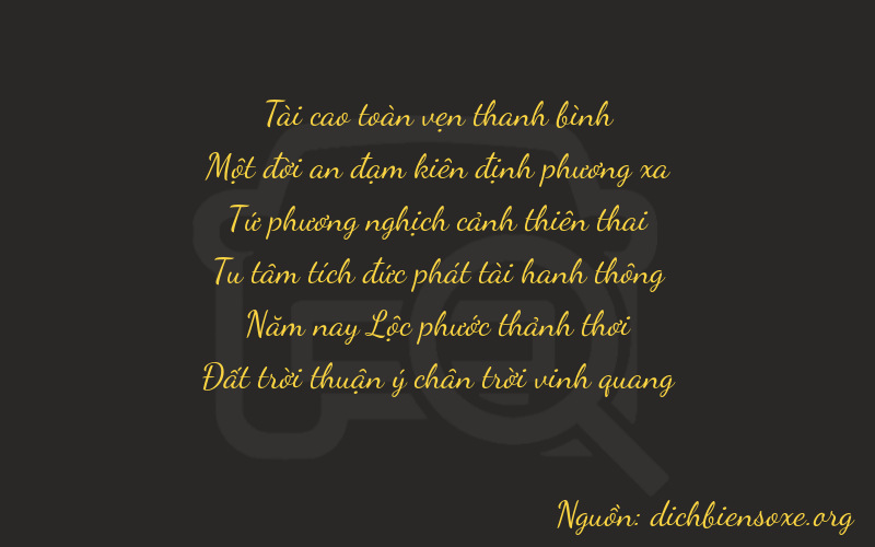 Thơ dịch biển số xe 31458