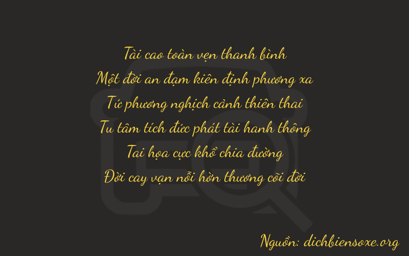 Thơ dịch biển số xe 31467