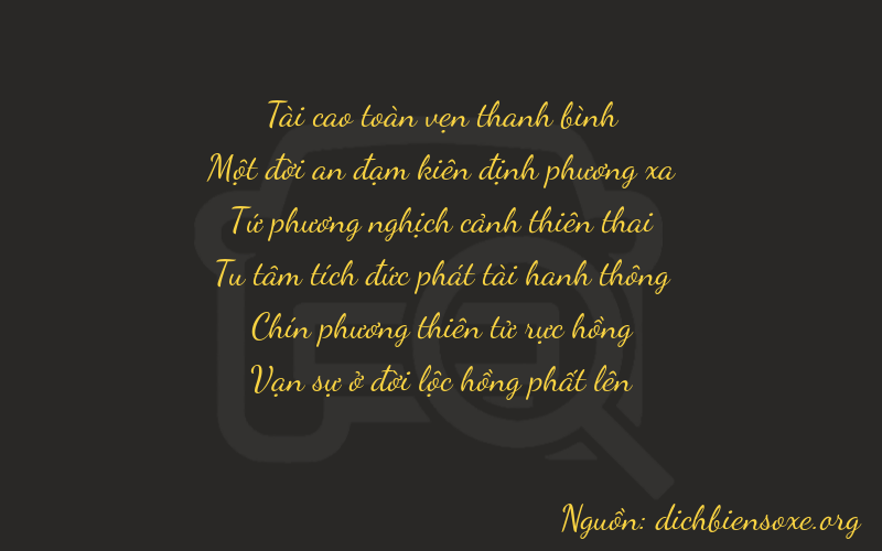 Thơ dịch biển số xe 31494