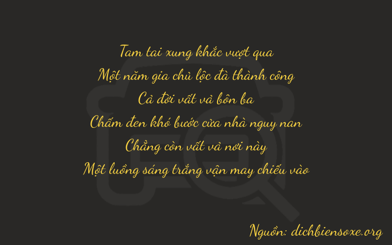 Thơ dịch biển số xe 31501