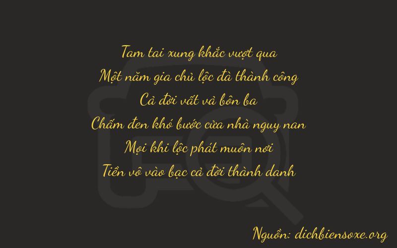 Thơ dịch biển số xe 31510