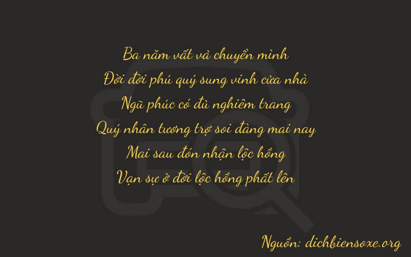 Thơ dịch biển số xe 31524