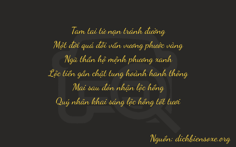 Thơ dịch biển số xe 31526