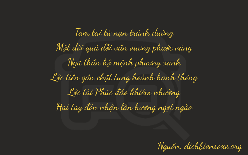 Thơ dịch biển số xe 31562