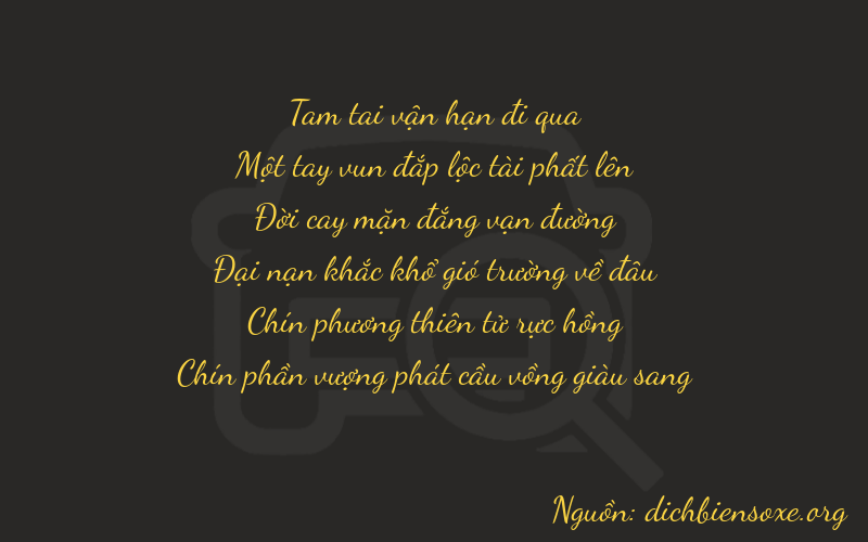 Thơ dịch biển số xe 31599