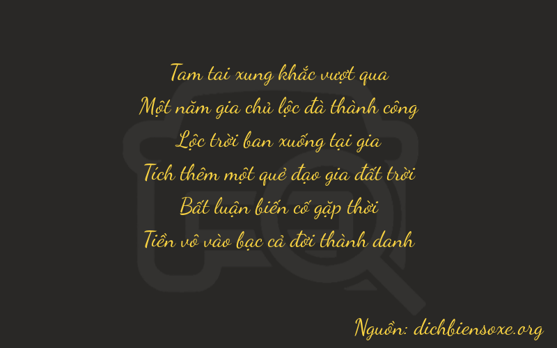 Thơ dịch biển số xe 31600