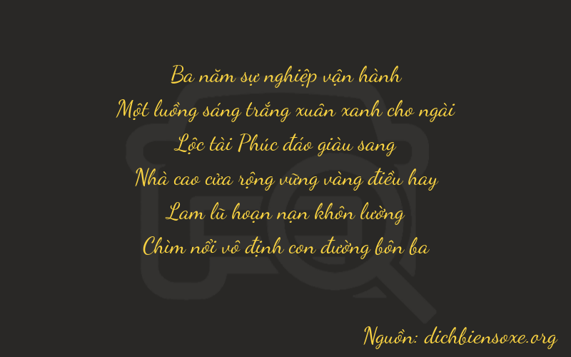 Thơ dịch biển số xe 31613