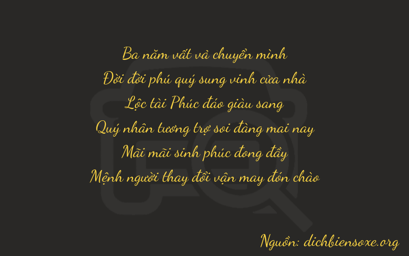 Thơ dịch biển số xe 31623