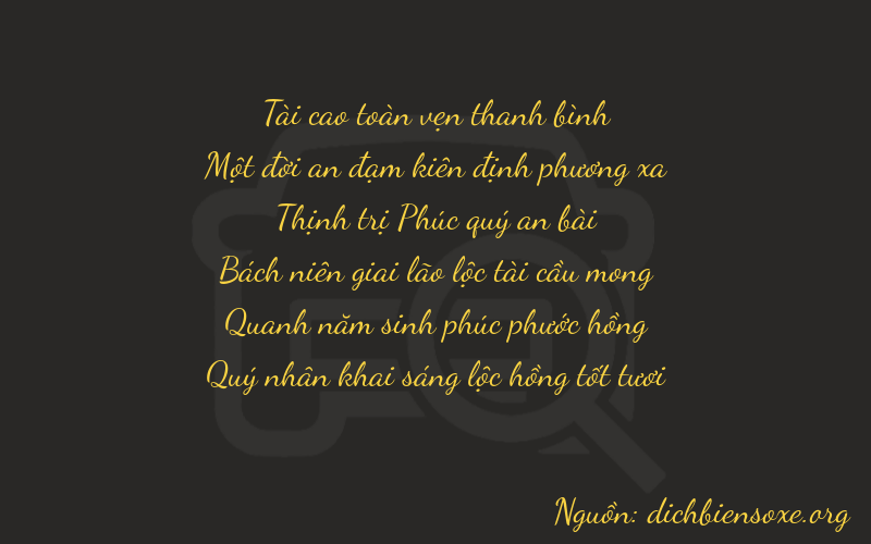Thơ dịch biển số xe 31656