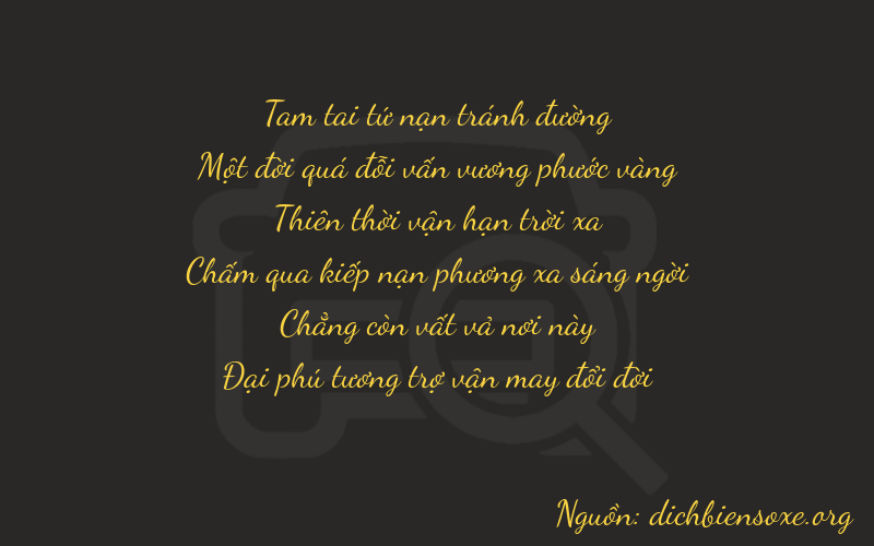 Thơ dịch biển số xe 31706