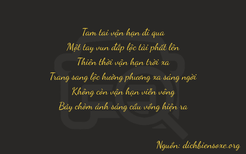 Thơ dịch biển số xe 31707