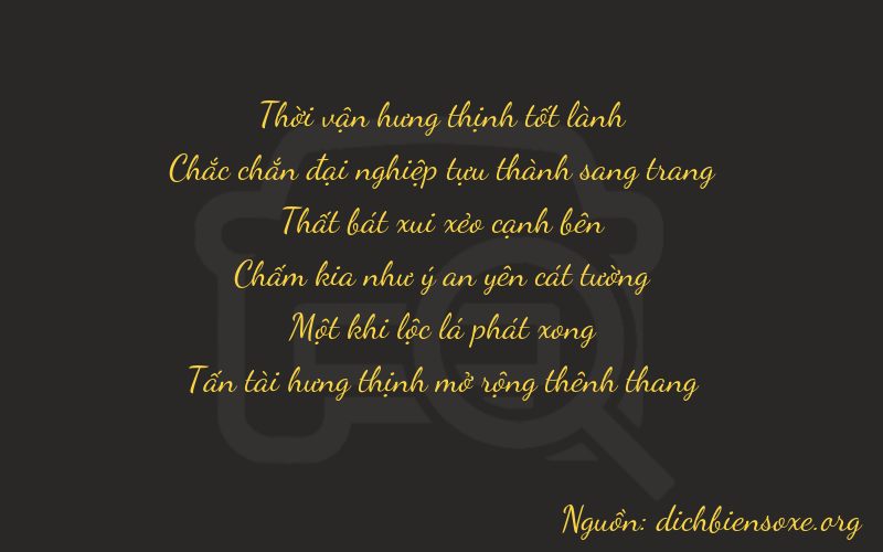 Thơ dịch biển số xe 31718