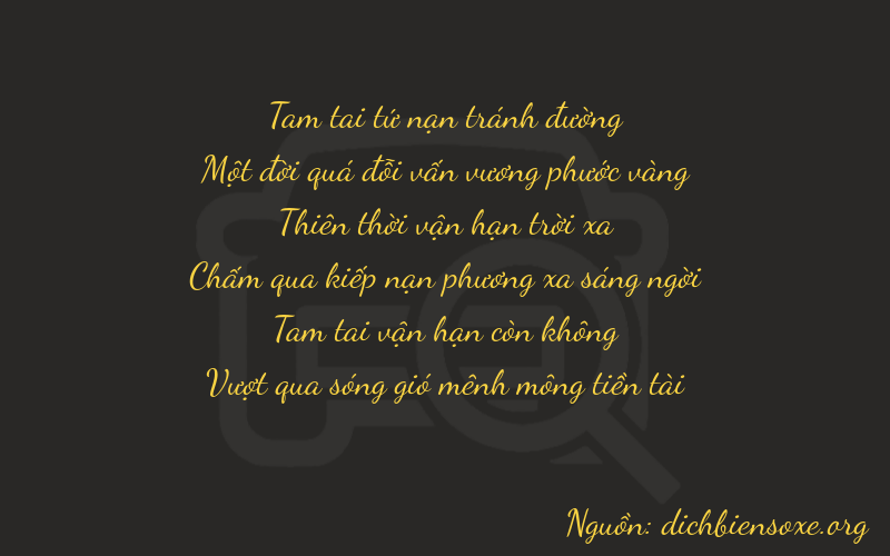 Thơ dịch biển số xe 31733