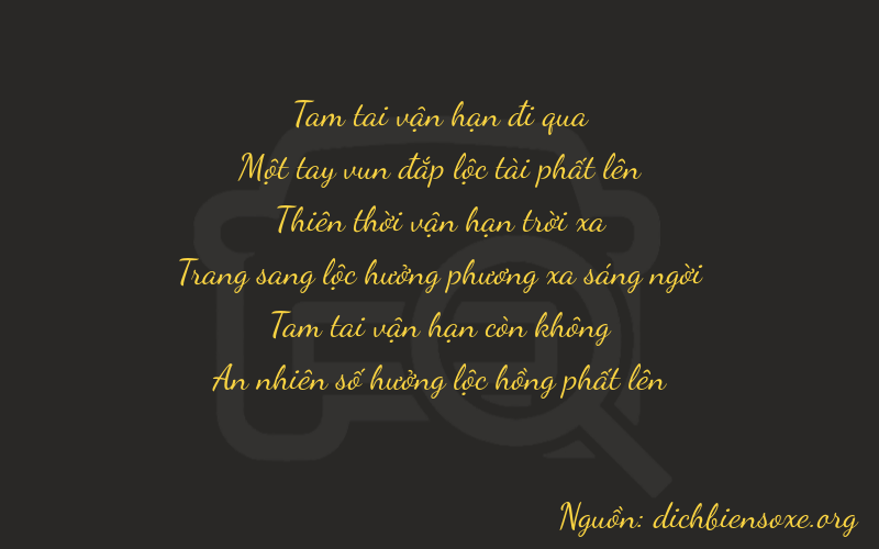 Thơ dịch biển số xe 31734