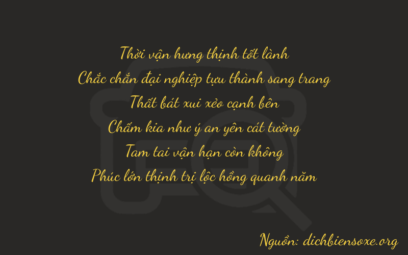 Thơ dịch biển số xe 31736