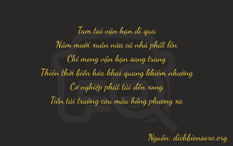 Thơ dịch biển số xe 35789