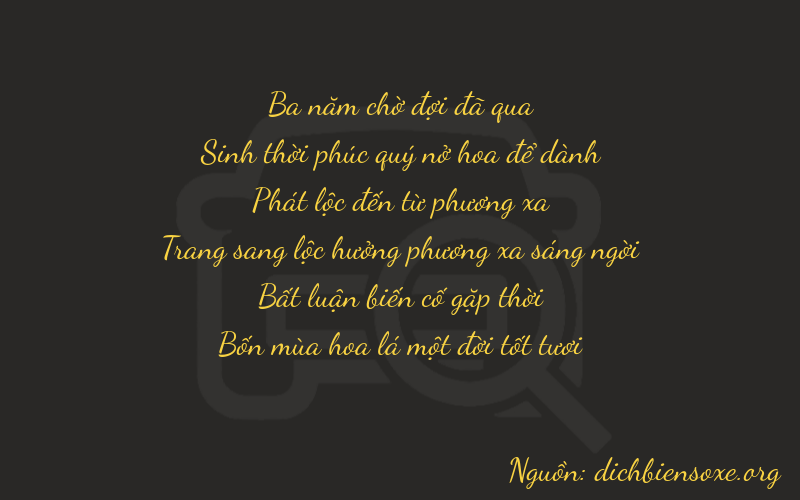 Thơ dịch biển số xe 35801
