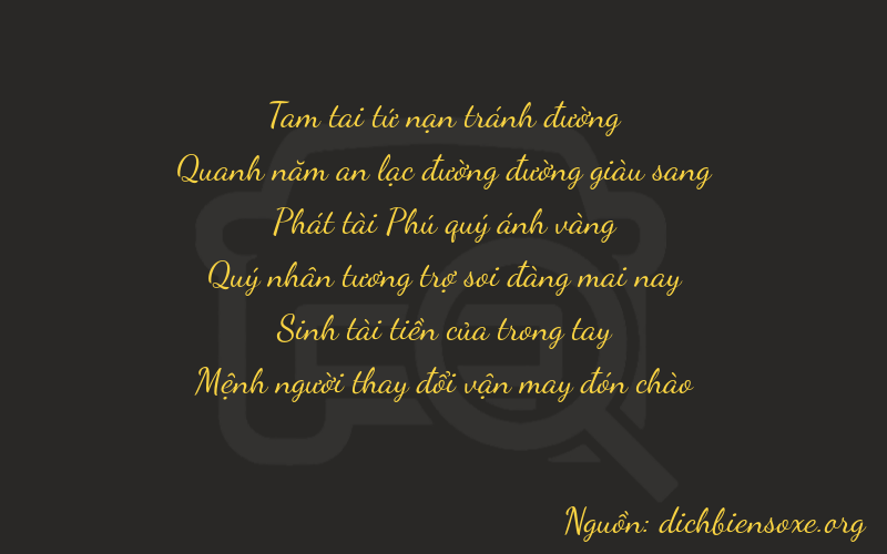 Thơ dịch biển số xe 35833