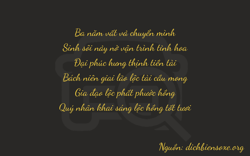 Thơ dịch biển số xe 35866