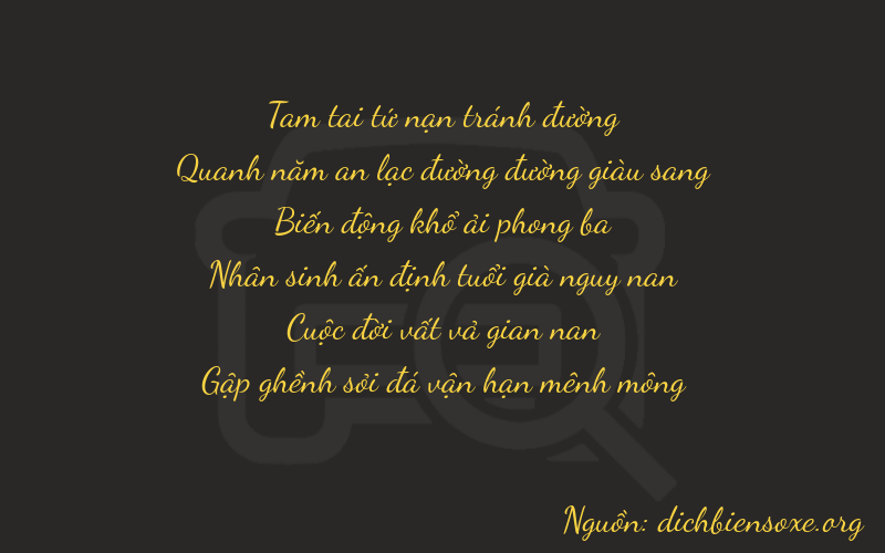 Thơ dịch biển số xe 35878