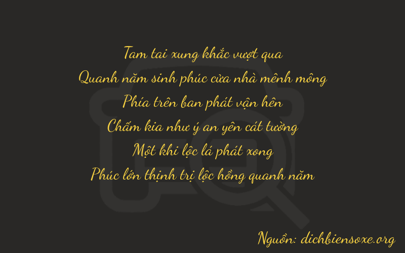 Thơ dịch biển số xe 35916