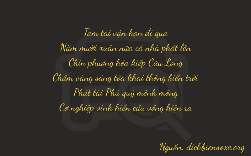 Thơ dịch biển số xe 35987