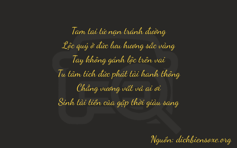 Thơ dịch biển số xe 36005