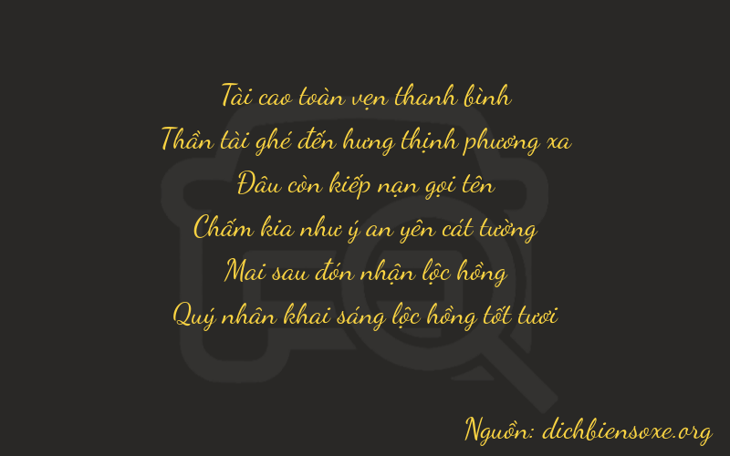 Thơ dịch biển số xe 36026