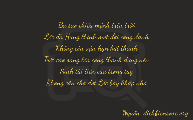 Thơ dịch biển số xe 36030