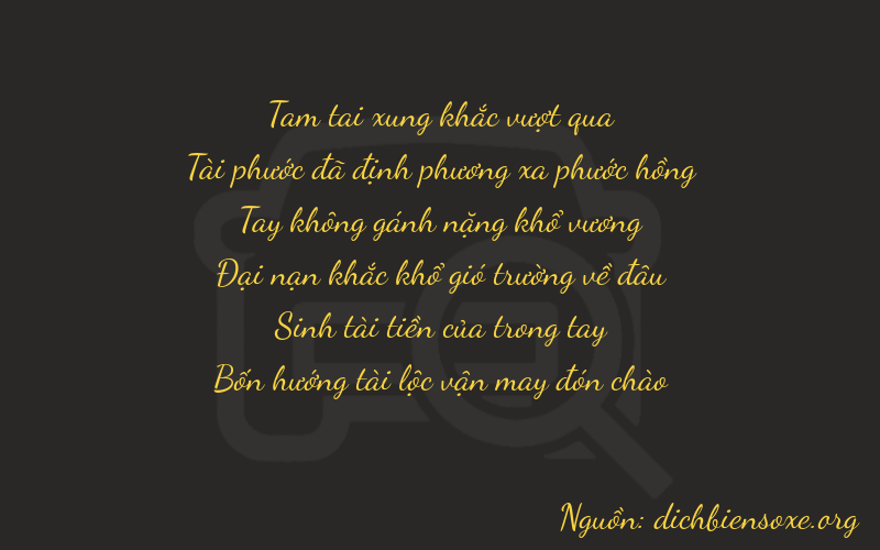 Thơ dịch biển số xe 36034