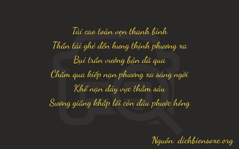 Thơ dịch biển số xe 36314
