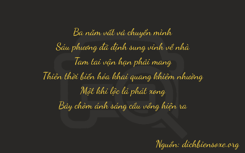 Thơ dịch biển số xe 36317
