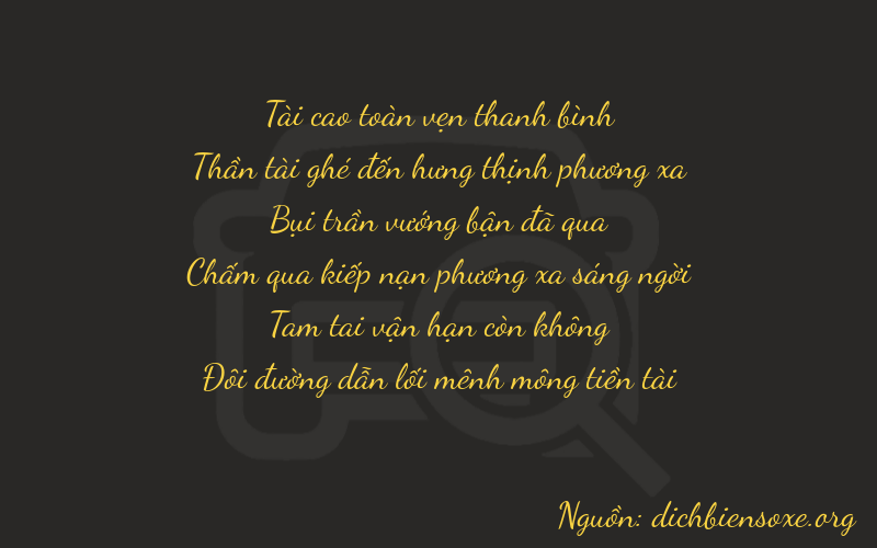 Thơ dịch biển số xe 36332