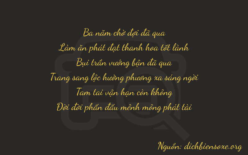 Thơ dịch biển số xe 36333