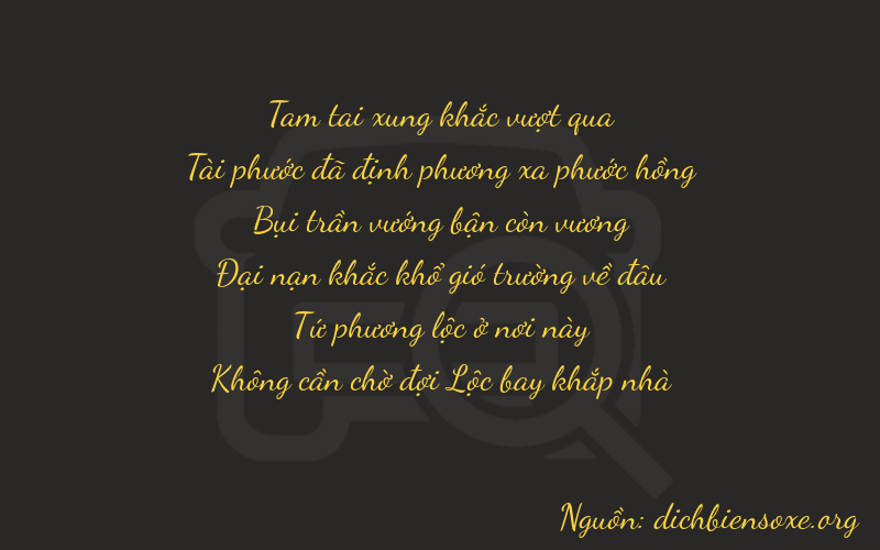 Thơ dịch biển số xe 36340