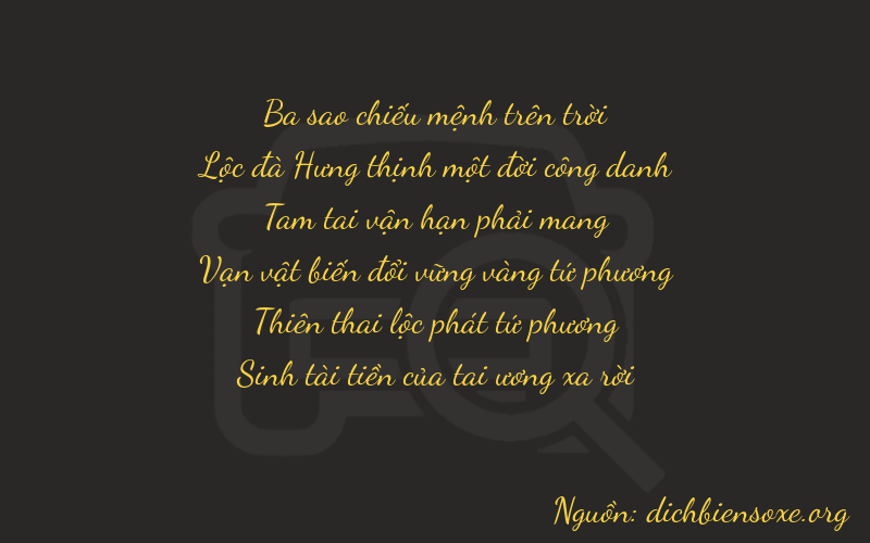 Thơ dịch biển số xe 36345