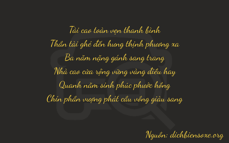 Thơ dịch biển số xe 36359