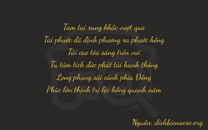 Thơ dịch biển số xe 36376