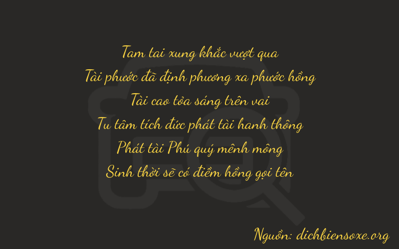 Thơ dịch biển số xe 36385