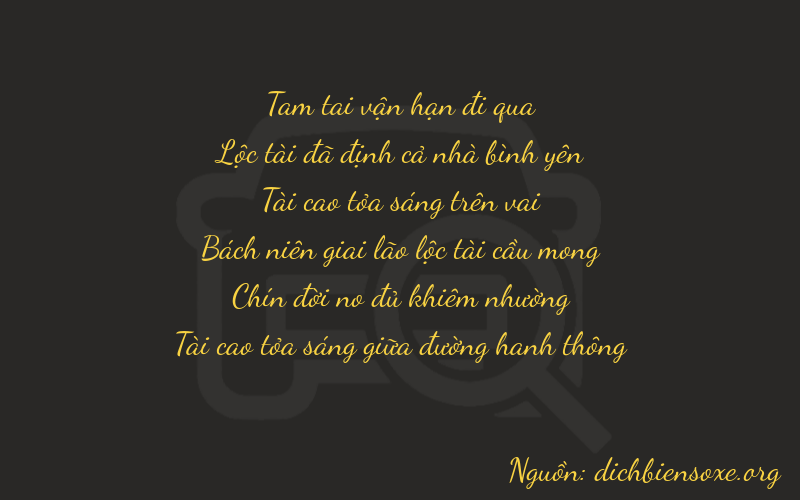 Thơ dịch biển số xe 36393