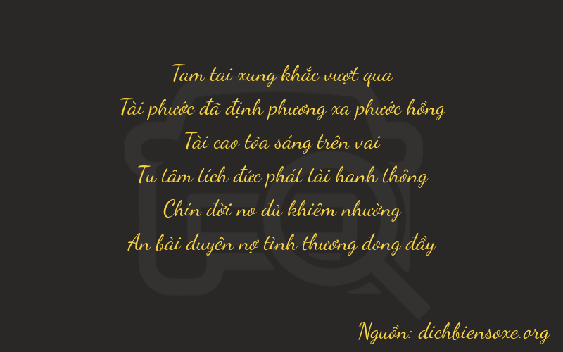 Thơ dịch biển số xe 36394