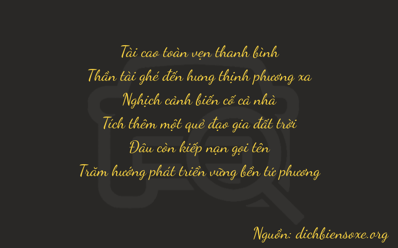 Thơ dịch biển số xe 36404