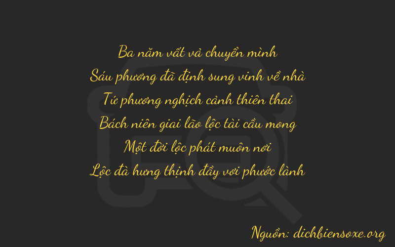 Thơ dịch biển số xe 36416