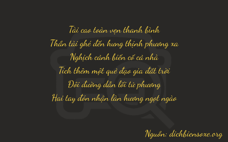 Thơ dịch biển số xe 36422