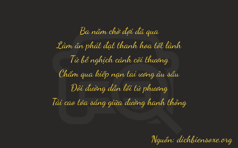Thơ dịch biển số xe 36423
