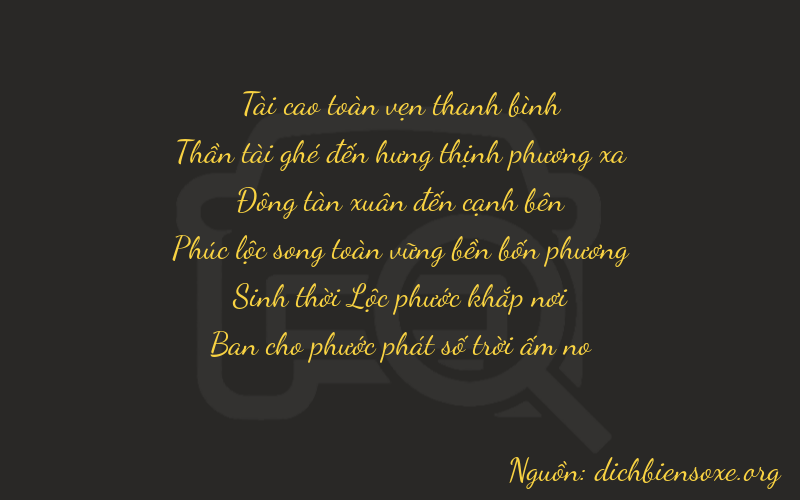 Thơ dịch biển số xe 36458
