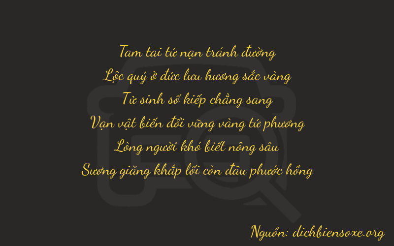 Thơ dịch biển số xe 36464